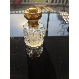 Vintage STEP Paris Empty Perfume Bottle Gold Atomizer Glass - France
